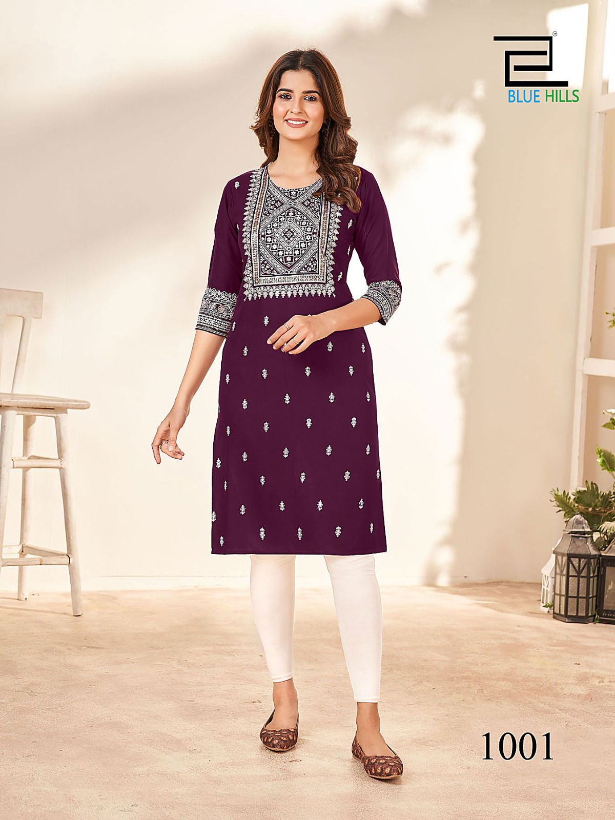 Blue Hills Peacock Rayon Printed Plus Size Kurti Catalog

